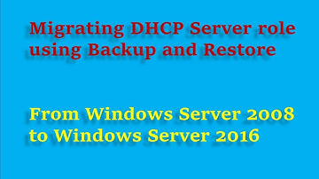 Windows Server 2008 DHCP Server Migrating role using Backup and Restore
