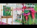 Mastering florals how to paint flowers using acrylics 