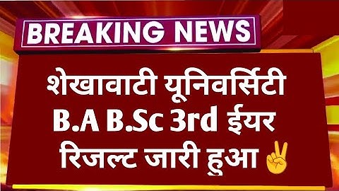 शेखावाटी यूनिवर्सिटी B.A 3rd Year Result जारी हुआ ✌️। PDUSU B.A Final Year Result 2025 Kaise Dekhe