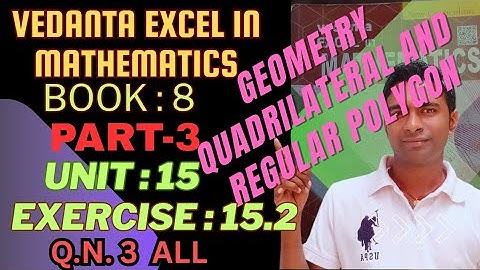 Geometry:Quadrilateral and regular polygon| Exe:15.2 |QN.3| calculate the unknown size of the figure