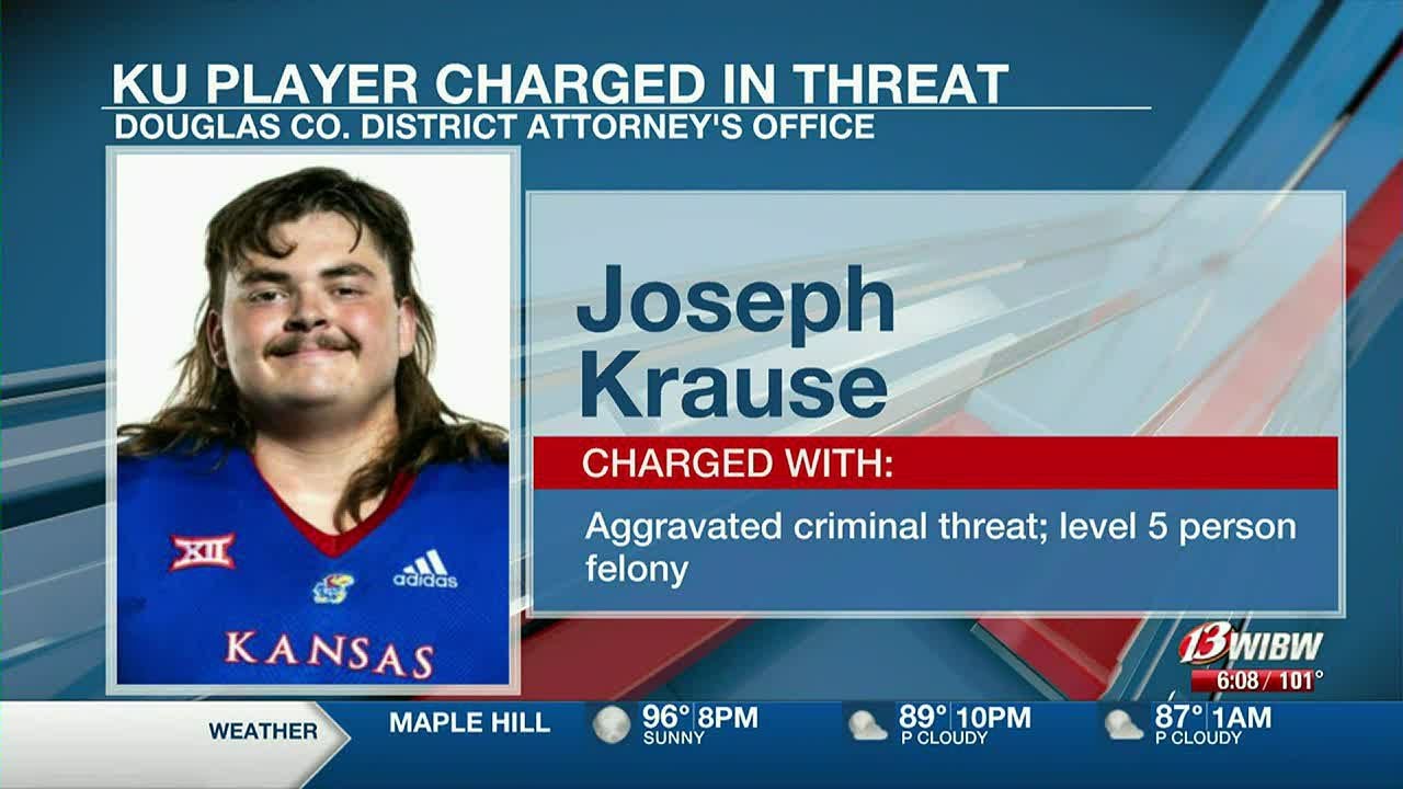Jayhawk offensive lineman charged following threats at Football Complex