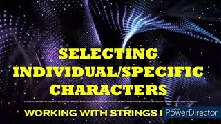 Celebrity Selecting Individual Characters in Python - Working with Strings Part 3 Wealth