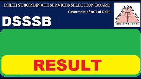 DSSSB Result Out | Subham Sen