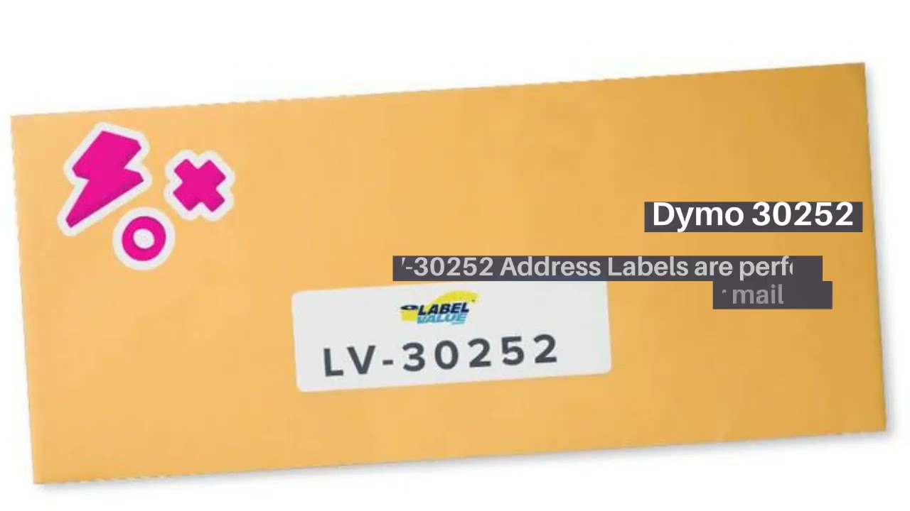  LabelValue.com  Dymo 30252 Address Labels (2 Red
