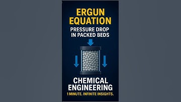 Ergun Equations -pressure drop in a packed bed column #chemicalengineeringa #fluidmechanics