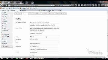 Setting Home of Slick Vcard Wordpress Theme
