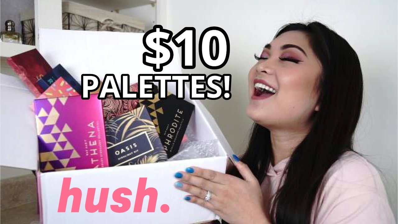 HUGE UNBOXING SHOP HUSH HAUL | SWATCHING AFFORDABLE EYESHADOW & HIGHLIGHTER PALETTES