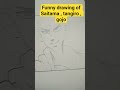 funny drawing of tangiro gojo and Saitama 🤣🤣🤣😅😅