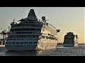 1080p Hafengeburtstag 2019 3- Faches auslaufen bei traumhaften Sonnenuntergang in Hamburg 10.05.2019