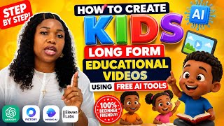 How to Make Kids Educational s With FREE AI Tools Full Tutorial
