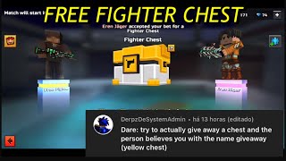 Giving Free Fighter Chest Pixel Gun 3D Do They Believed Me?