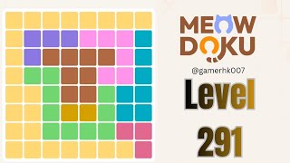 Meowdoku level 291 Walkthrough Solution 