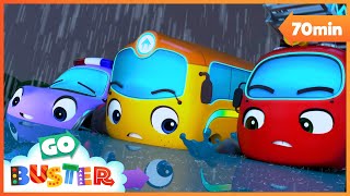 Buster Braves the Storm! | Go Learn With Buster | Videos for Kids