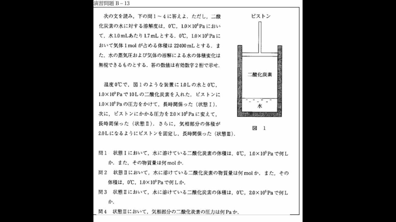 気体 の 溶解度
