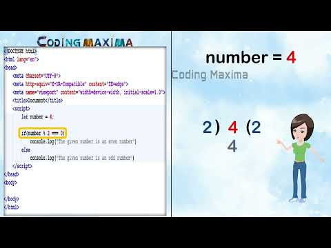 Even or Odd in JavaScript | JavaScript | English |Coding Maxima | basic problems of JavaScript