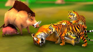 बाघ की माँ जंगली सुअर Bagh Ki Maa Suar Ki Kahani Pig Helps Tiger Cubs - Hindi Kahaniya -हिंदी कहनिया