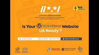 Universal Acceptance Day 2026 Kick-Off Webinar (Uganda) | Is Your WordPress Website UA Ready