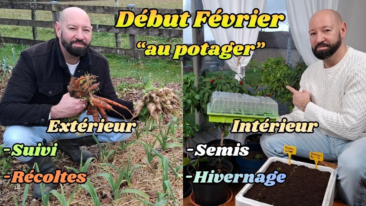 Début Février au potager "ça commence"