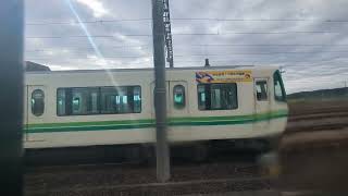 仙台市営地下鉄南北線 富沢車両基地内入換 洗浄線ホーム→引上線 進行方向右側車窓