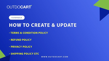 How to Create and Update Policies in Outdo Cart | www.outdocart.com