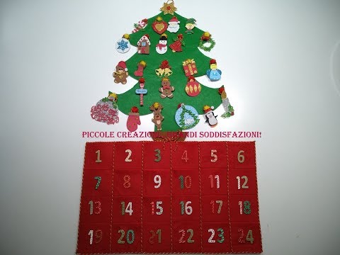 Calendario dell'avvento con albero di Natale fai da te