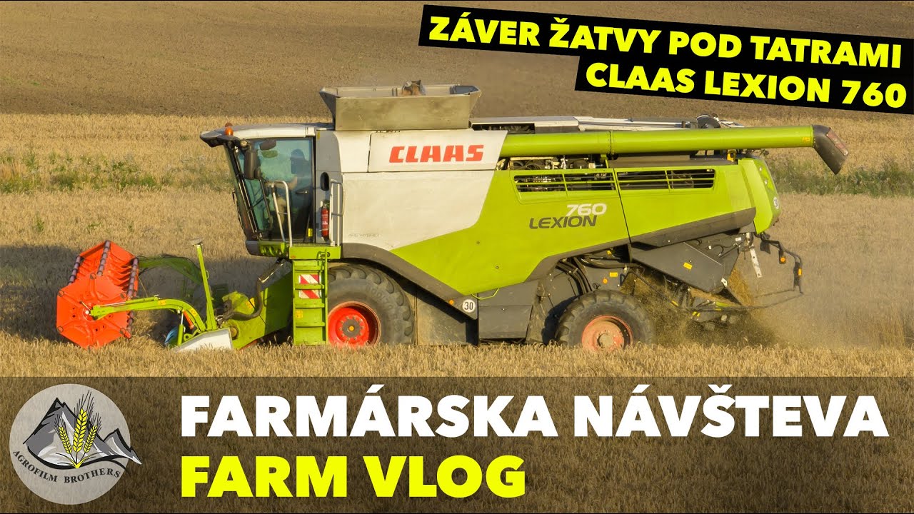 ZÁVER ŽATVY POD TATRAMI [ Mirov KRÁSNY LEXION 760 ] Farmárska Návšteva #70