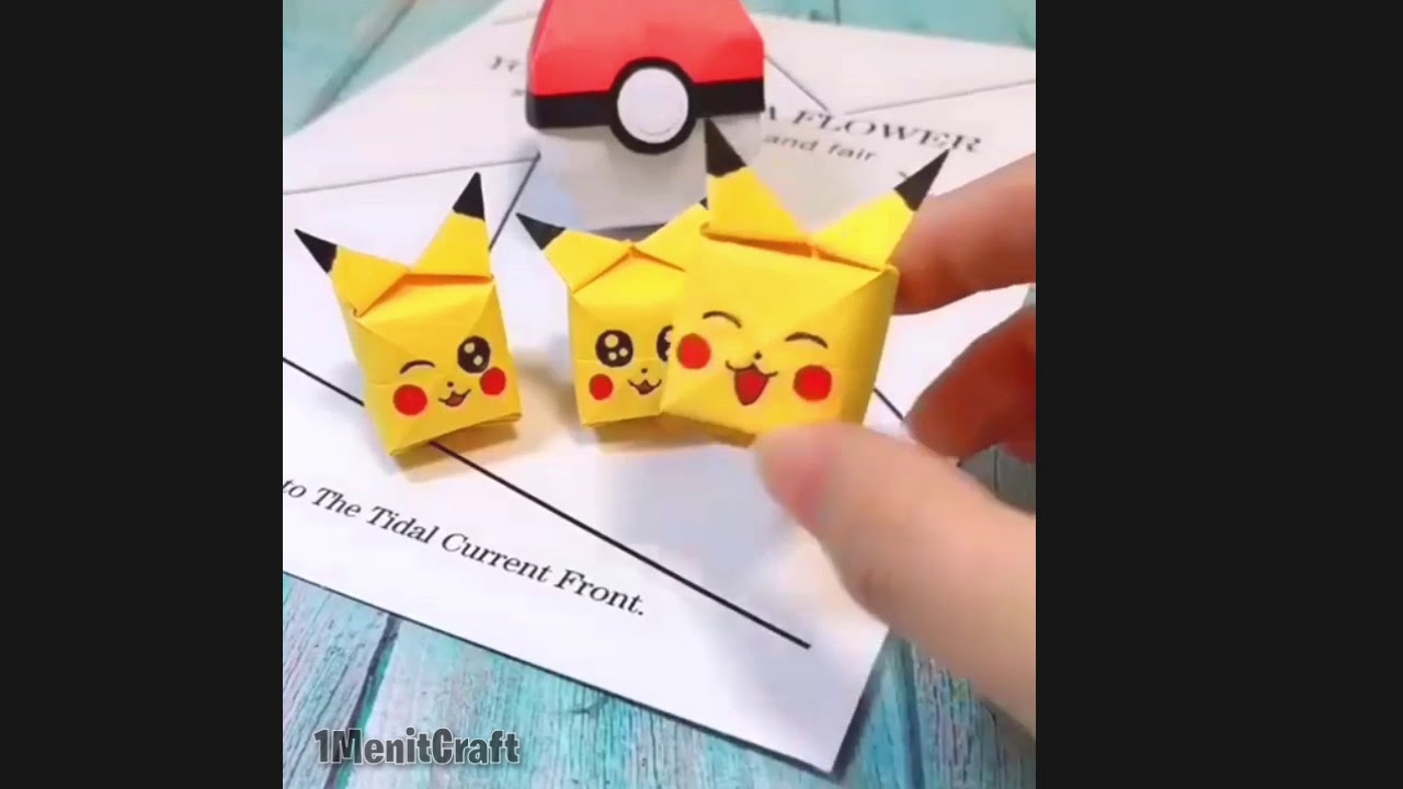 Cara Membuat Pikachu Dari Kertas Lipat Mudah YouTube