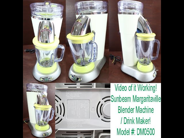 SUNBEAM DM1000 MARGARITAVILLE BLENDER COCKTAIL MAKER w RECIPE BOOK TESTED