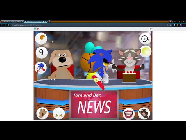 talking tom and ben news sonic exe update remix on Scratch class=