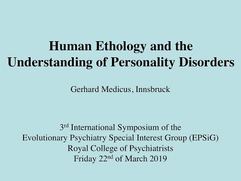 Human ethology and the understanding of personality disorder