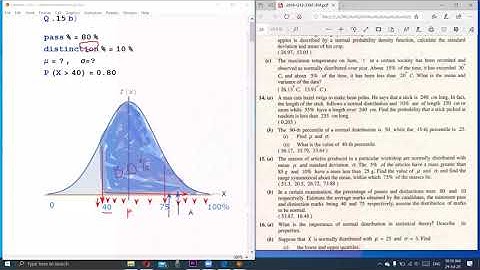 Normal Distribution| Percentiles| Ex. 10.2: Q.15b | Dr. Sharqa Hashmi