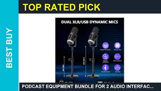 Podcast Equipment Bundle for 2 Audio Interface wit Review Smooth Performance Guaranteed