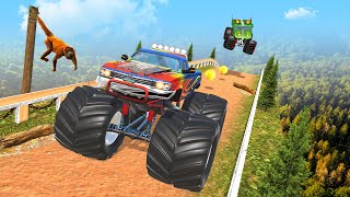 Monster Truck Race Car Games 3D - Jungle Stunt Racing Mode (HD Gameplay Teaser) [Portrait] screenshot 4
