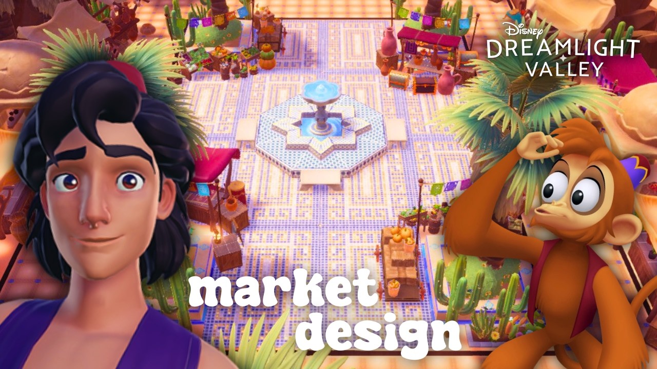 Building a Market to COMPETE with Scrooge!💰 Aladdin Agrabah Market in Glittering Dunes Slow Build