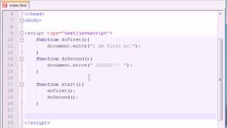 Beginner JavaScript Tutorial   10   Calling a Function From Another Function