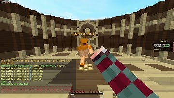 Defeating Hacker Bot in PvPLand with only S Tapping and Jitter Click (Minecraft PvP)