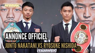 Officiel : Junto Nakatani vs Ryosuke Nishida