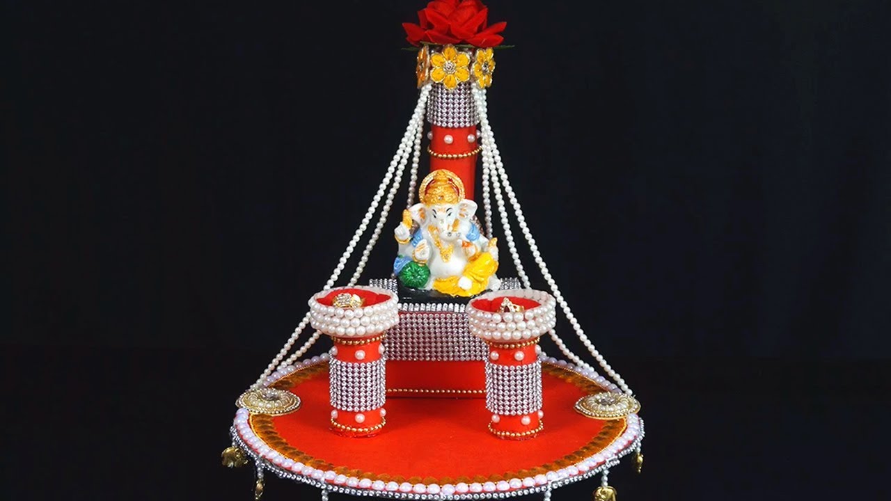 Ganpati Decoration Ideas for Home | Ganesh Chaturthi | Engagement ...