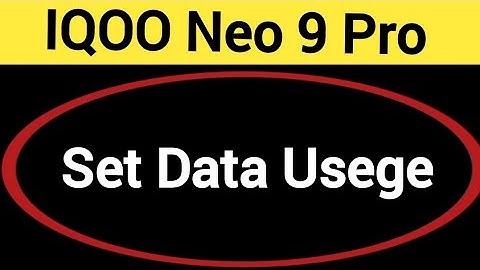 How to set data usege, iqoo Neo 9 pro me data limit Kaise lagaen