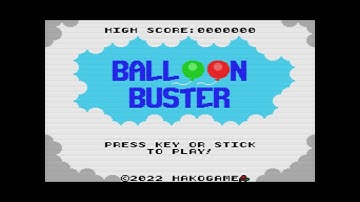 Balloon Buster (MSXdev22 #27). MSX. Hakogame 2022. Full Playthrough (2 laps)