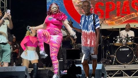 Macka Diamond Turn Up Wit Derrick Morgan Song N Mash Up Ghetto Spash 2024, Live Performance