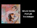 Mixed media portrait technique