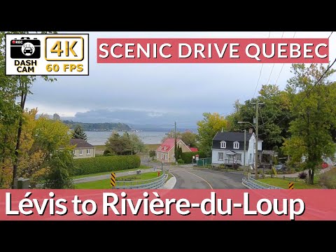 ⁴ᴷ⁶⁰ Dash Cam - Route 132 Scenic Drive: Lévis to Rivière-du-Loup, Quebec