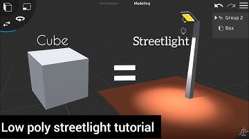 How to model a low poly street light in Prisma 3d