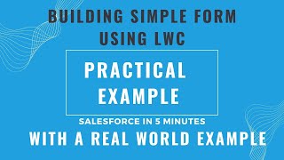Build a Simple form using LWC | Single Field | Lwc Salesforce Tutorial Part 14