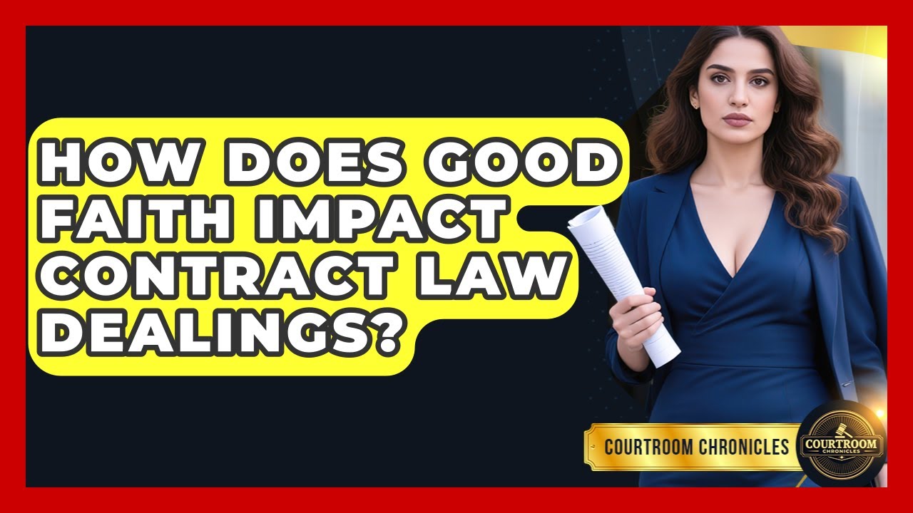 How Does Good Faith Impact Contract Law Dealings? - Courtroom Chronicles