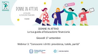 17/09/2025 Conoscere i diritti: previdenza, tutele, parità
