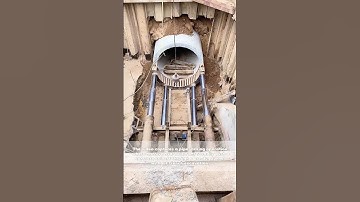 Trenchless Technology: Hydraulic Jacks Carefully Install Giant Culvert Pipe