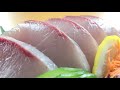 Eating Japanese food Sashimi "Tennen hamachi sashimi" (ASMR)