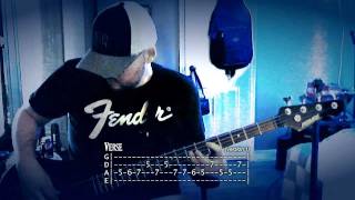 Video thumbnail of ""Come As You Are" - Nirvana -=- Bass w/ Tabs (HD Cover)"